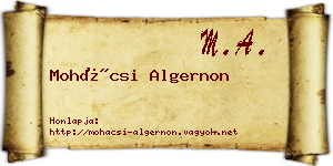 Mohácsi Algernon névjegykártya
